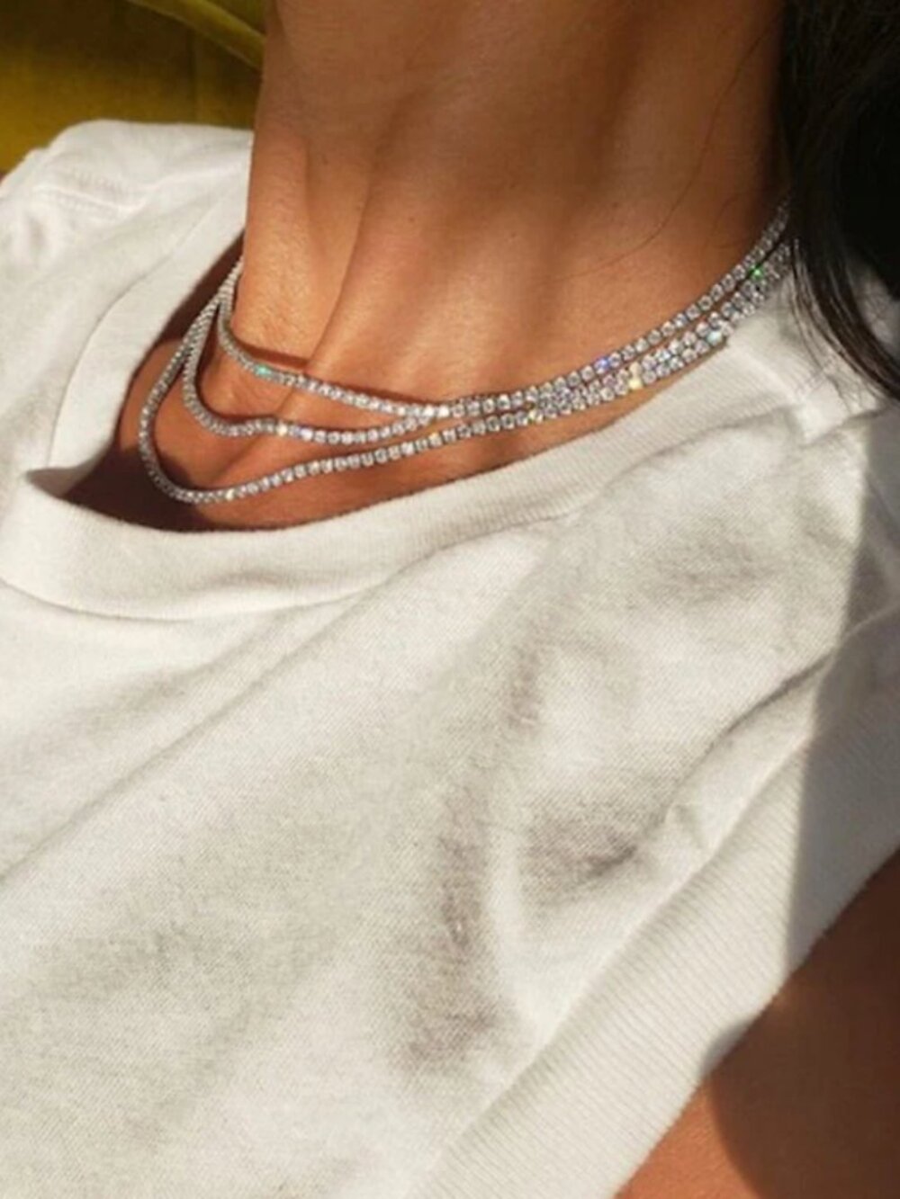 Nickho Rey Tish Tennis Necklace 14''